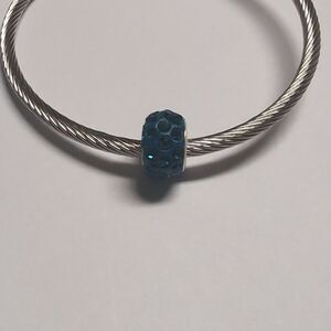 Blue Rhinestones Charm for Pandora Style Bracelet‎